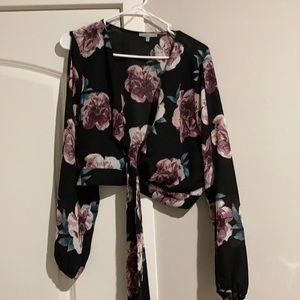 Charlotte Russe Front Tie Crop Top